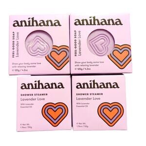 Anihana Soap bar and shower steamer set in Lavender Love